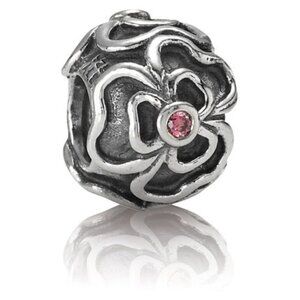 Pandora Posey with Salmon CZ Charm Bead 790413CZS 925 ALE